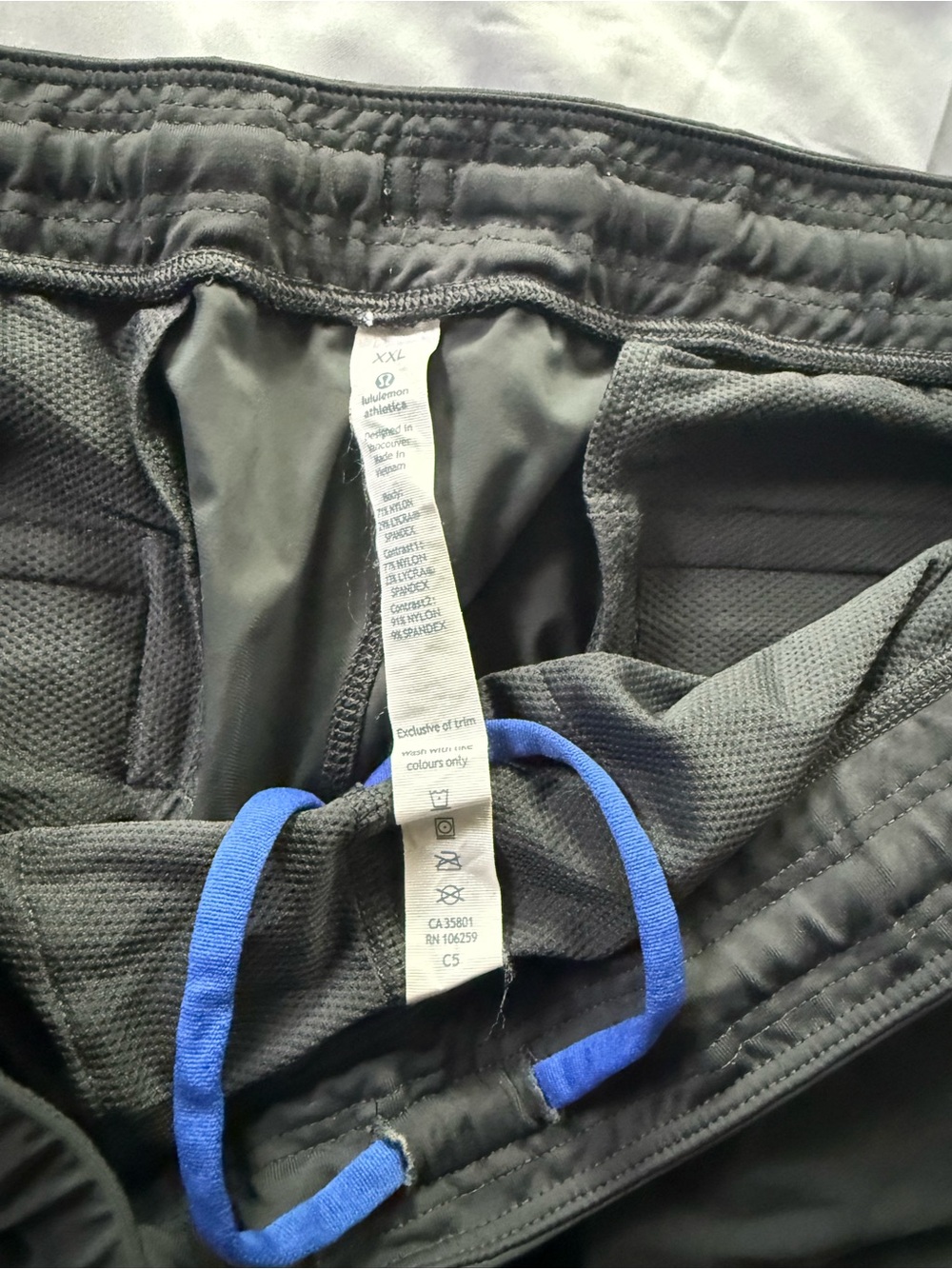Lululemon Men’s Black Athletic Pants Size 2XL Lightweight Stretch Activewear - Picture 4 of 10